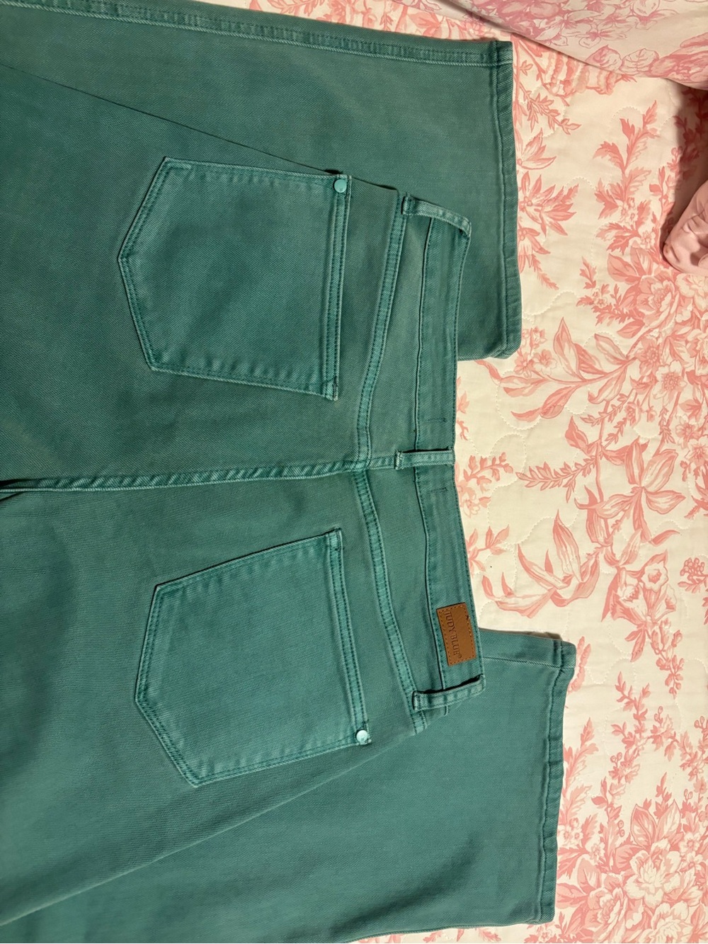 Judy Blue Teal Wide-Leg Jeans
